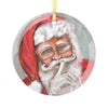 Santa-Glass Ornament