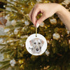 Personalized Glass Ornament with Your Custom Pet Portrait