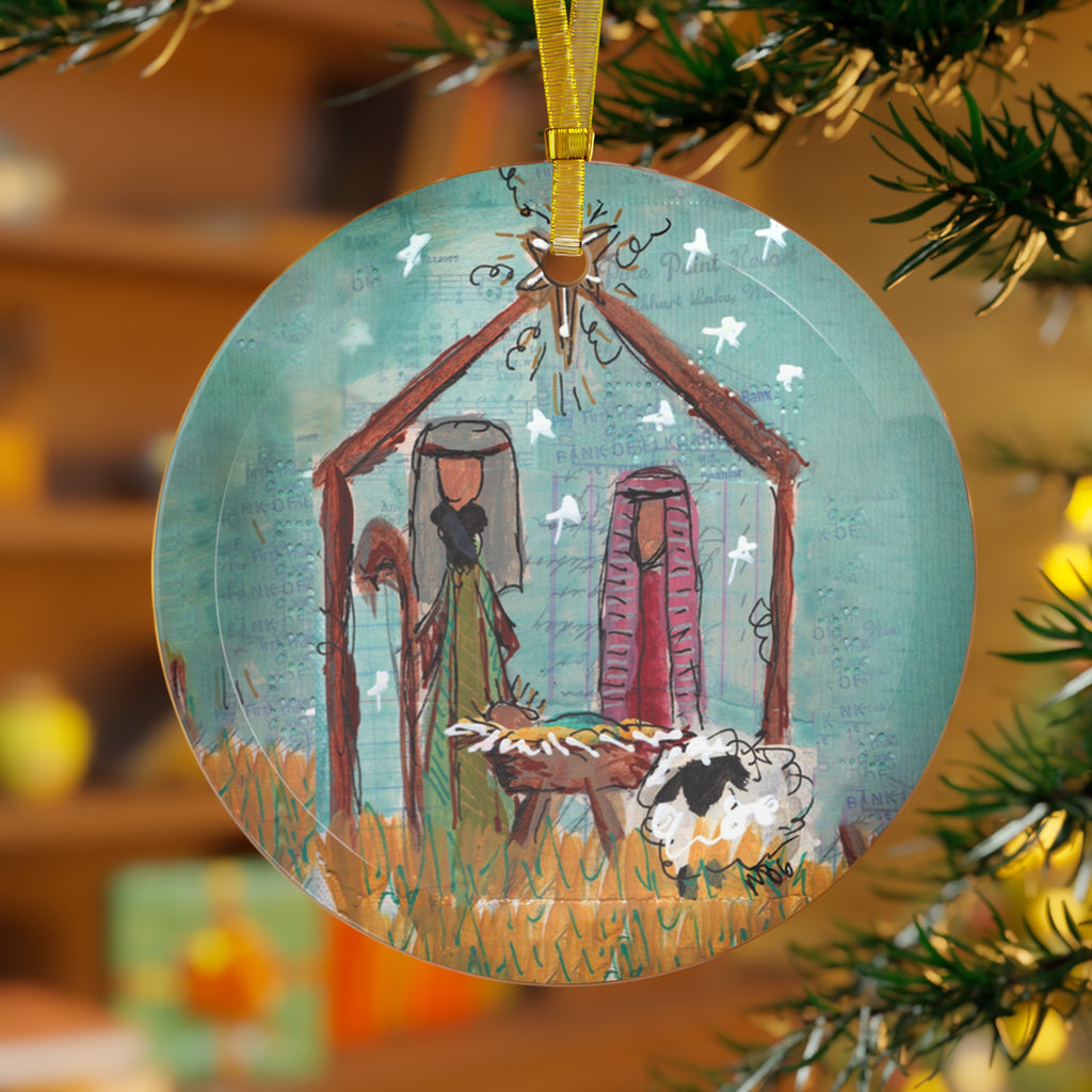 Nativity - Glass Ornament