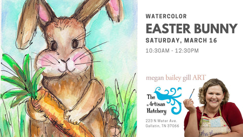 Art Class - Watercolor Easter Bunny in Gallatin