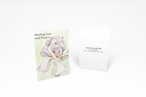 Religious Note Card or Greeting Card with Uplifting Message - Sending Love and Prayers