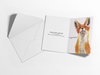 Whimsical Fox Congrats Note Card or Greeting Card