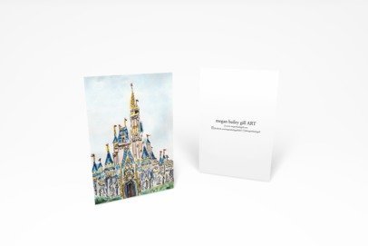 Magical Kingdom Fairytale Castle Note Card or Greeting Card