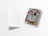 Acrylic Nativity Scene 02 Note Card or Greeting Card