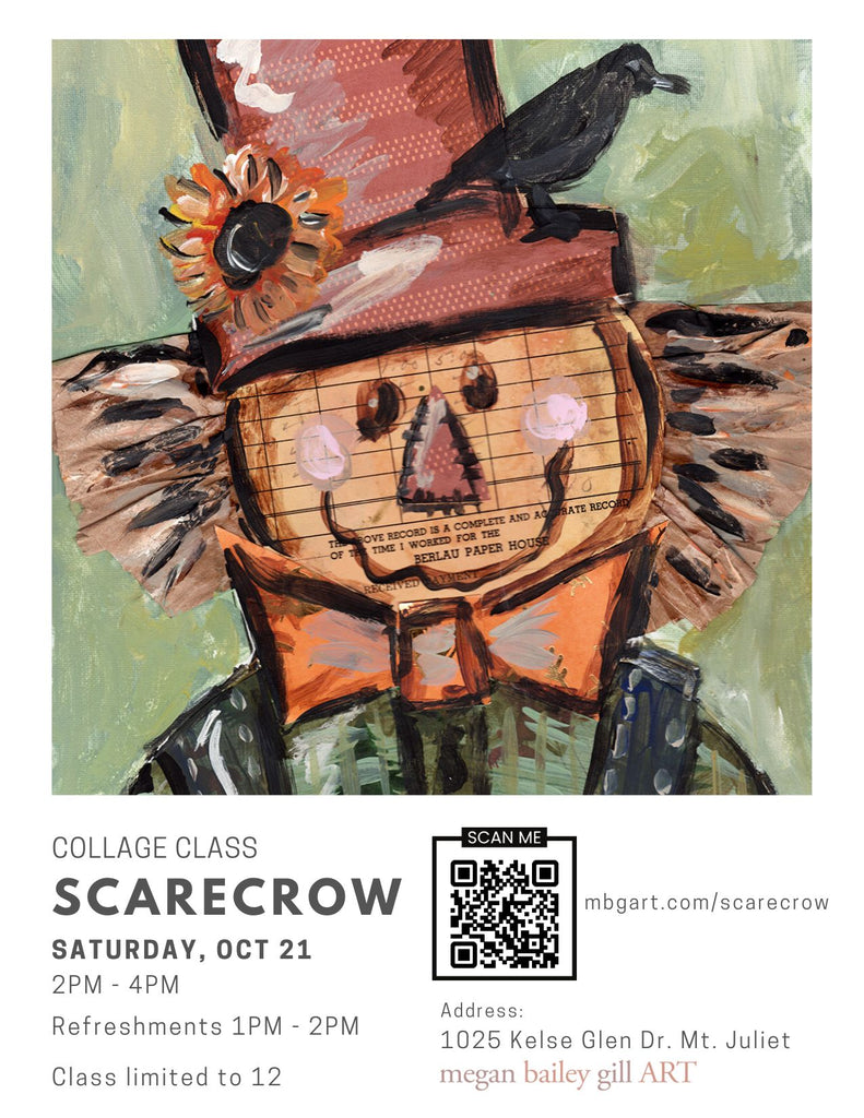 Art Classes - Fall Scarecrow Collage at  Linda's in Mt. Juliet