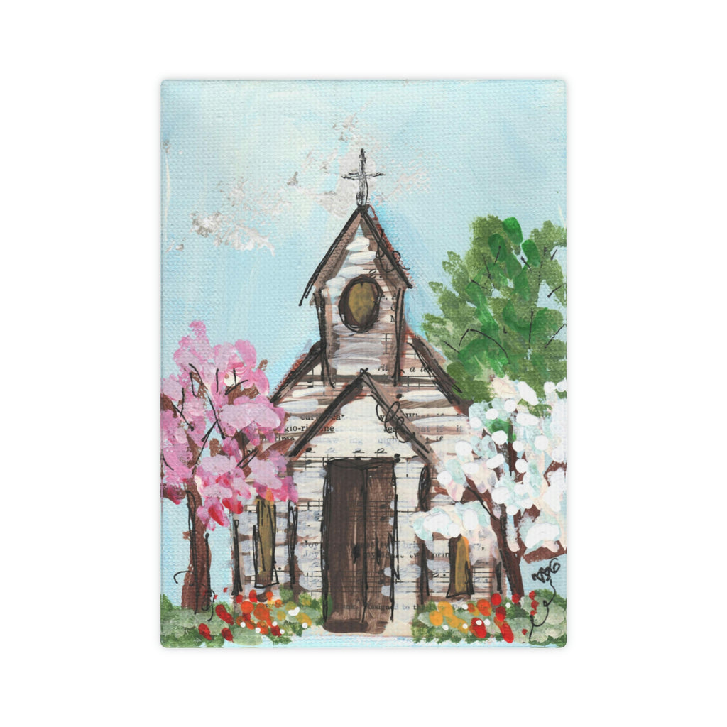 Country Church Canvas Photo Tile